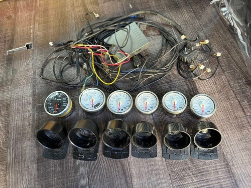 Defi White Gauge Meter Early Model Instrument Cluster