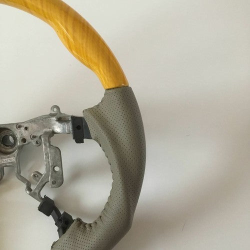 Yellow Wood Grain X Ivory Sport Type Steering Wheel For Toyota ESTIMA 50