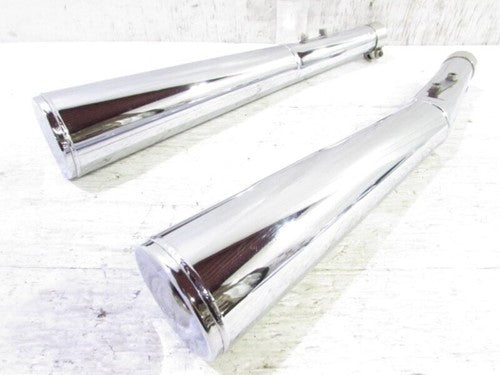 BMW R65 Monosuspension ZEUNA Chrome OEM Slip-On Muffler Pair