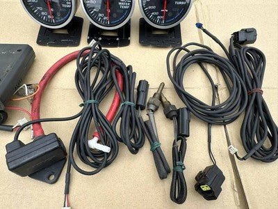 Rare Used Defi-Link Meter 3-Gauge Cluster 60mm Oil Temp Water Temp Boost