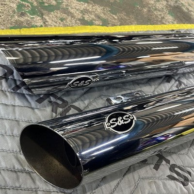 S&S Slip-On Silencer Chrome Harley-Davidson FXLR Softail 2019 M8