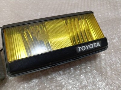 Vintage Toyota Nihongiken Square Fog Lamps Halogen Yellow AE86 GX71 MR2 Pair