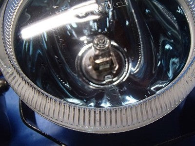 PIAA 610 Round 100mm Fog Light Lamp Pair H3 Halogen Blue Reflector