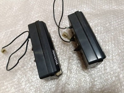 Vintage Toyota Nihongiken Square Fog Lamps Halogen Yellow AE86 GX71 MR2 Pair