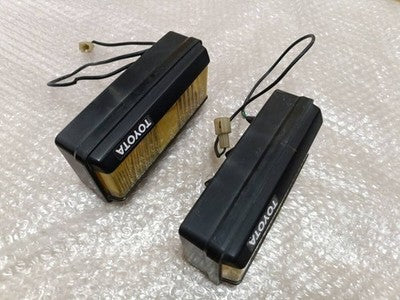 Vintage Toyota Nihongiken Square Fog Lamps Halogen Yellow AE86 GX71 MR2 Pair