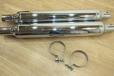 Harley-Davidson 3.25 inch Chrome Cigar Silencer Shovelhead FLH FLSTS