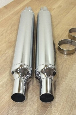 Harley-Davidson 3.25 inch Chrome Cigar Silencer Shovelhead FLH FLSTS