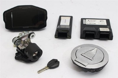 DUCATI 1199 Panigale S Ignition Key Set Instrument Cluster ECU
