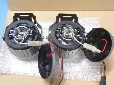 PIAA 610 Round 100mm Fog Light Lamp Pair H3 Halogen Blue Reflector