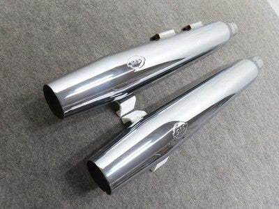 S&S Steel Slip-On Muffler Harley Softail FLSTFB FLSTF FXSTD 07-17