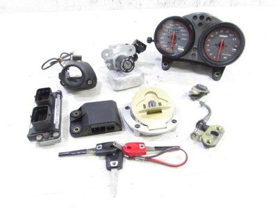 Ducati Monster S4 M400 Genuine Instrument Cluster ECU CDI Key Set Red