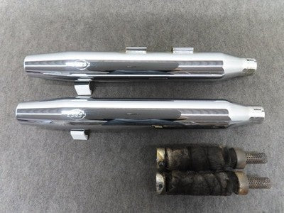 S&S Steel Slip-On Muffler Harley Softail FLSTFB FLSTF FXSTD 07-17