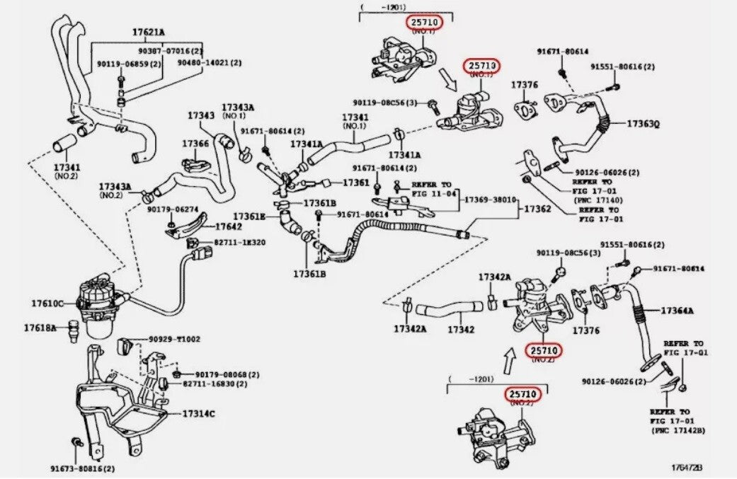 TOYOTA GENUINE AIR SWITCH DIVERTER VALVE LEFT SIDE OEM 25702-38050