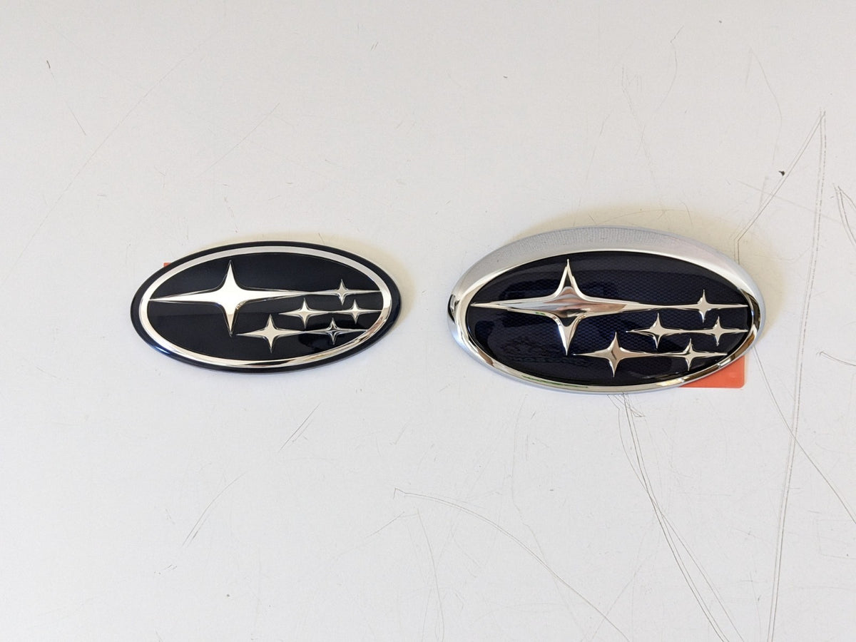 SUBARU Genuine OEM IMPREZA WRX STI GD# 03-05 Subaru Oval Front & Rear Emblem Set