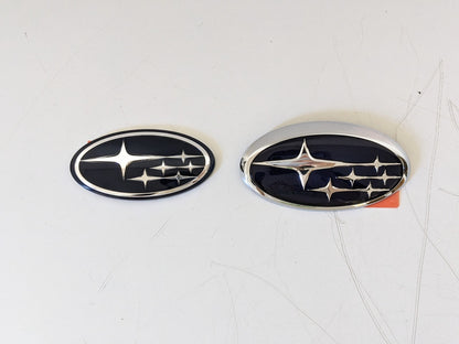 SUBARU Genuine OEM IMPREZA WRX STI GD# 03-05 Subaru Oval Front & Rear Emblem Set