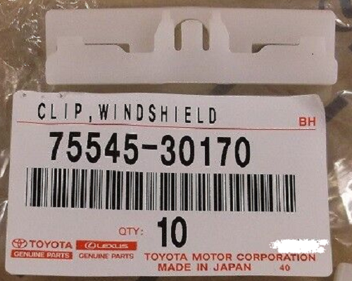75552-53041 Genuine Lexus IS350 IS200T Front Windshield Moulding & Clips RH & LH