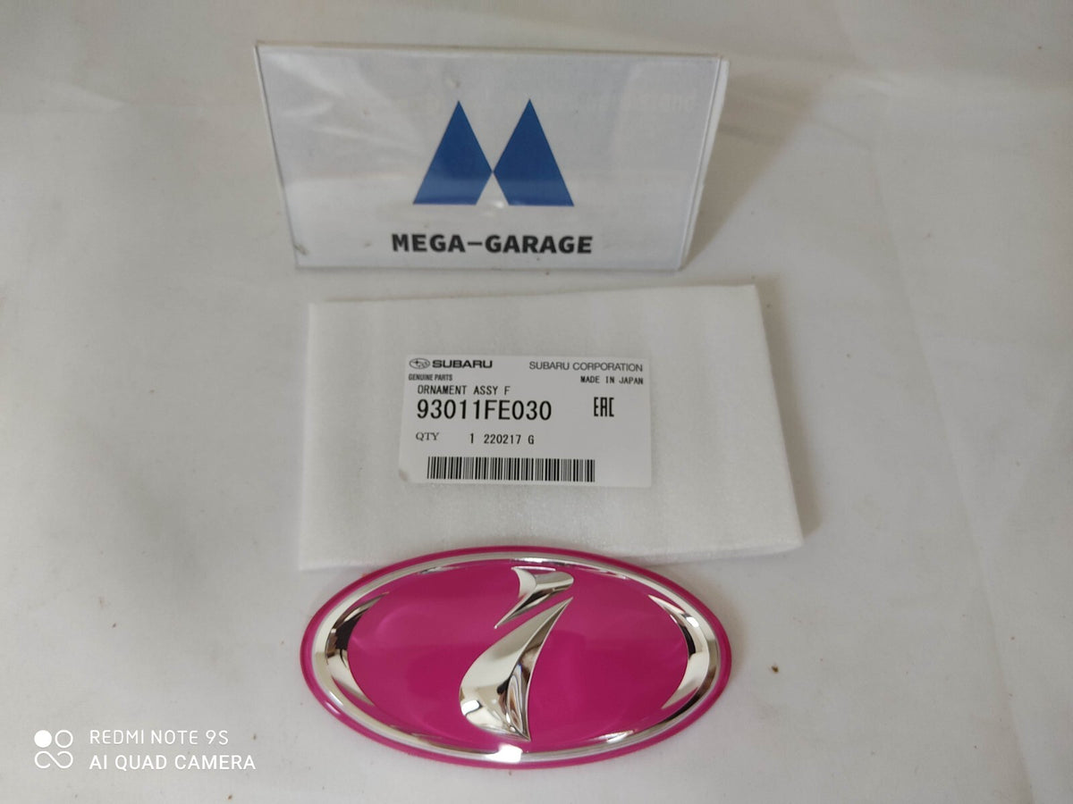93011FE030 Subaru Impreza GDB GDC STI 2000-2005 Front I Pink Emblem Badge OEM