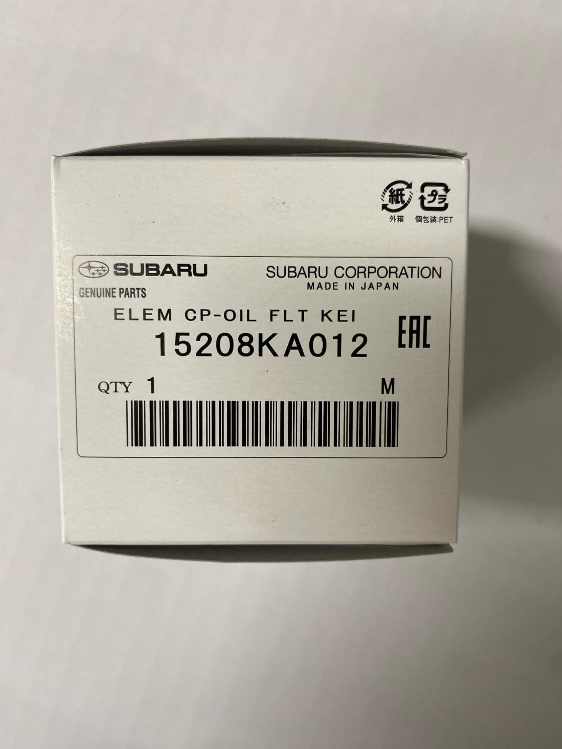 Subaru Genuine New Japan Sambar KS3 KS4 KV3 KV4 Oil Filter 15208KA012