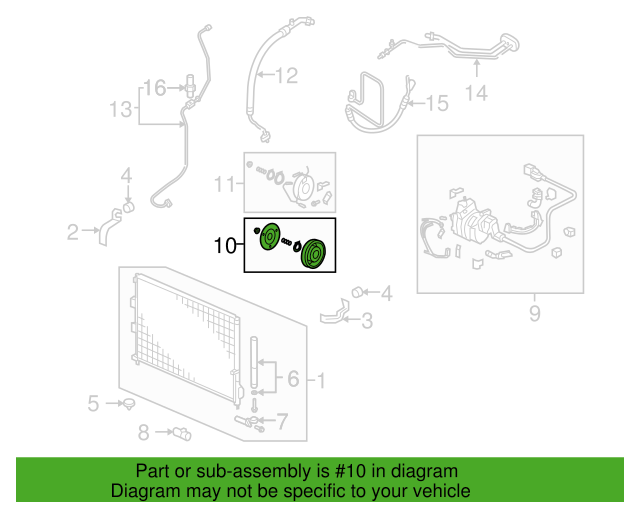 38900-RNC-Z51 New Genuine OEM Honda A/C Compressor Clutch Set 2006-2011 Civic