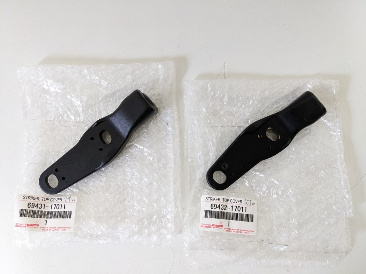Toyota OEM STRIKER, TOP COVER LOCK, NO.1 RH & LH Set of 2 Genuine