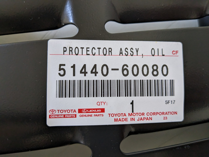 Toyota PROTECTOR ASSY, OIL PAN OEM Genuine 51440-60080