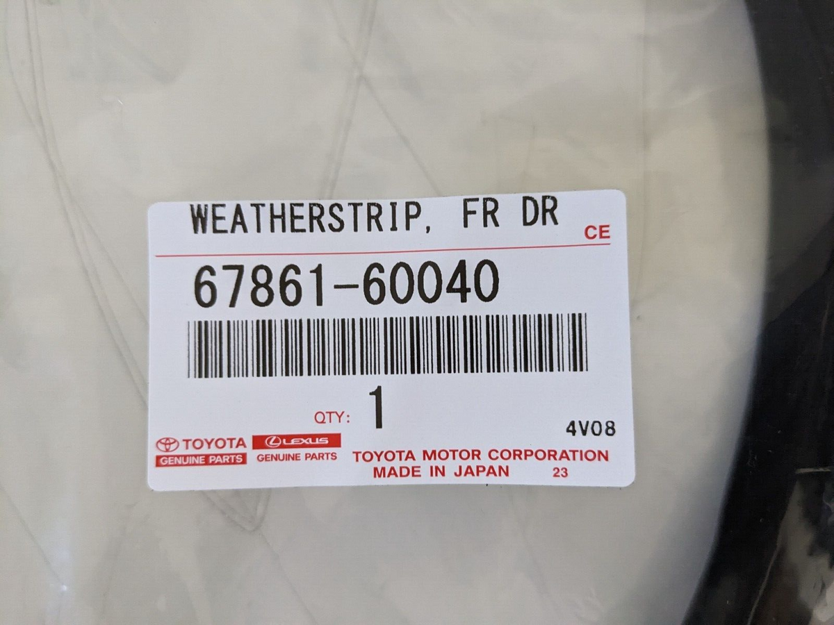 OEM TOYOTA FZJ75 FJ75 BJ75 HZJ75 LandCruiser Front RH LH Set Door WeatherStrip