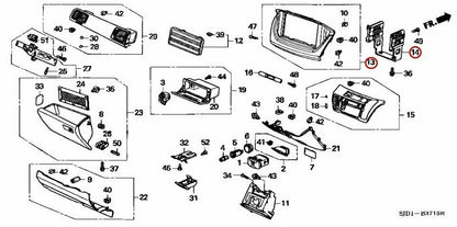GENUINE HONDA FR-V DOUBLE DIN PANEL & Audio Bracket77251-SJD-003ZA 77255-SJD-003