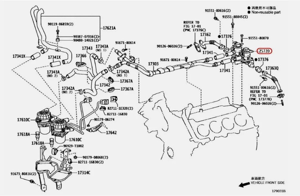 TOYOTA Tundra Sequoia Air Control Valve Assembly OEM 25701-38064