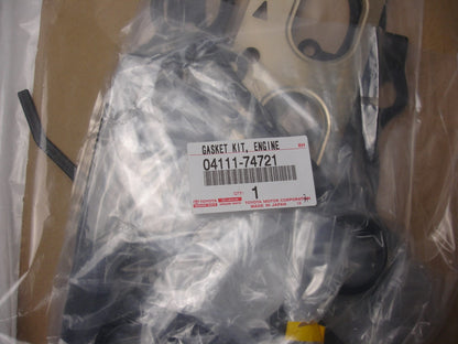 Toyota Genuine ENGINE OVERHAUL GASKET KIT 04111-74721 OEM 0411174721