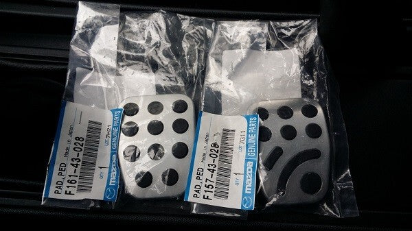 F161-43-028 / F157-43-028 Genuine Mazda Aluminum Clutch Brake Pedal pads F/S
