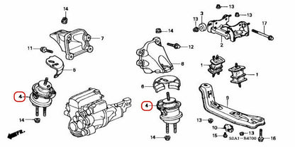 HONDA ACURA Genuine OEM S2000 ENGINE MOUNT BUSH Rubber 50810-S2A-003×2SET