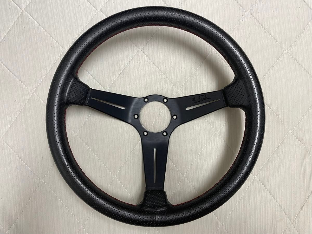 NARDI Sport Type Rally Deep Cone Steering Wheel Perforated Leather 35cm