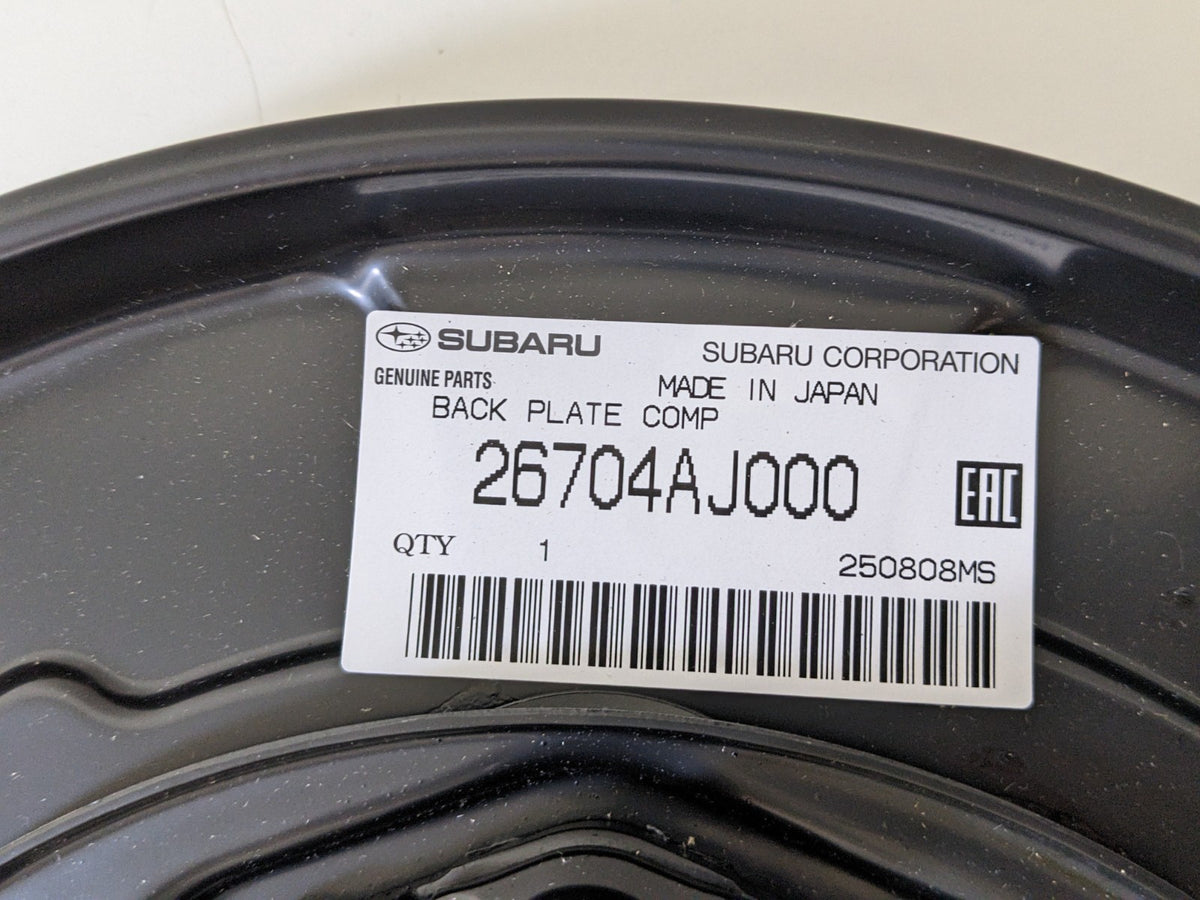 26704AJ000 Genuine Subaru Passenger Rear Brake Backing Plate Shield Right
