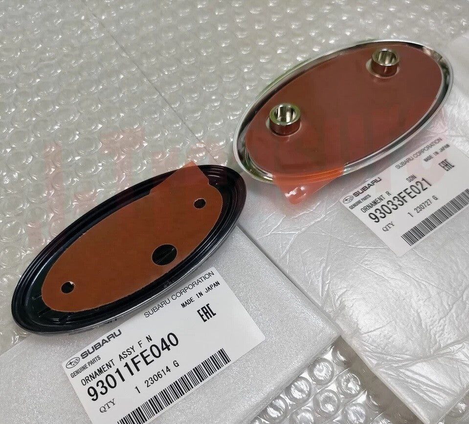 SUBARU Genuine OEM IMPREZA WRX STI GD# 03-05 Subaru Oval Front & Rear Emblem Set