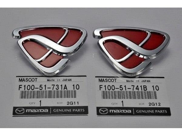 MAZDA GENUINE RX7 RX-7 RX8 FRONT REAR EFINI RED EMBLEM BADGE STICKER SET OEM