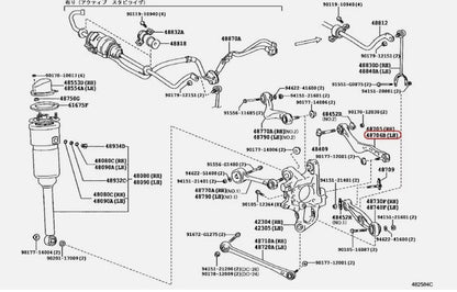 Toyota Lexus Genuine LS460 LINK SUB-ASSY TOE CONTROL LEFT OEM 48706-50020