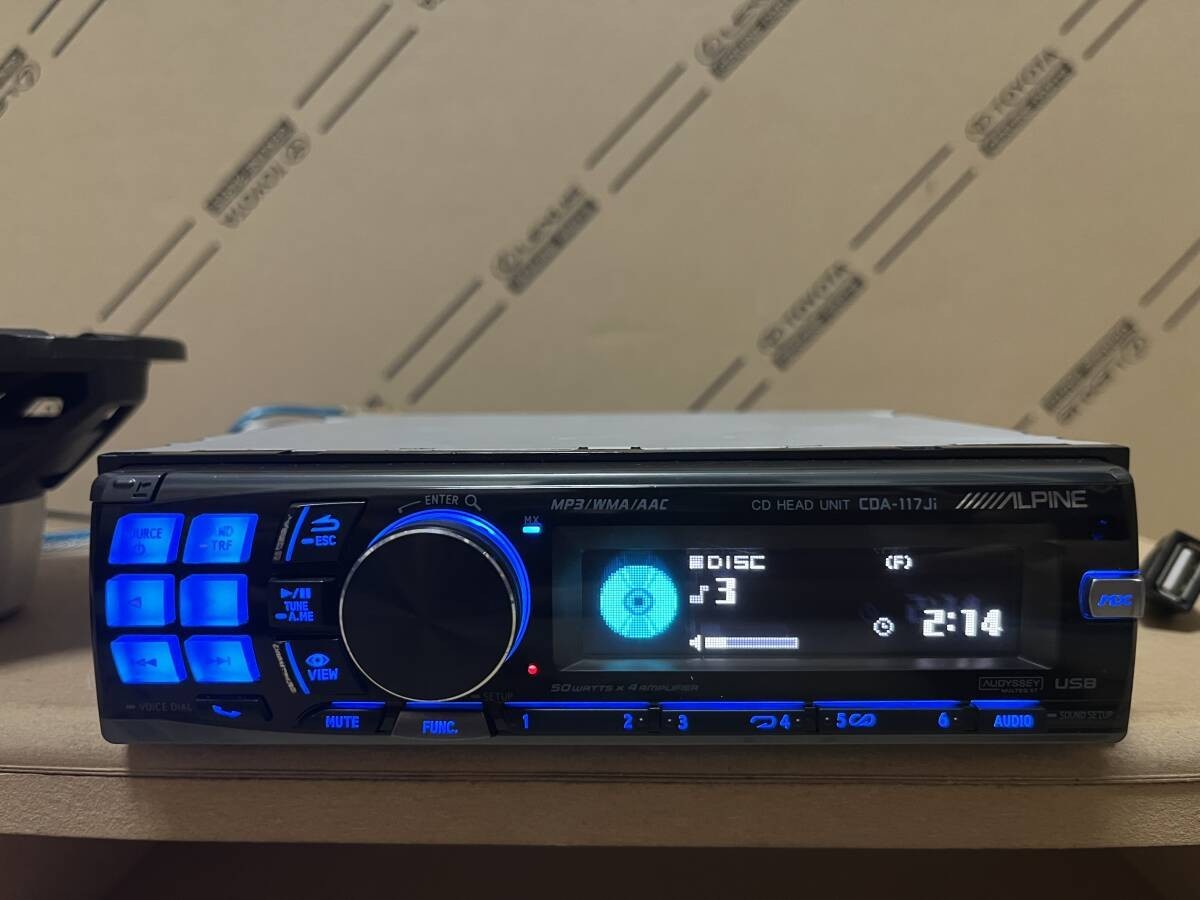 Alpine CDA-117Ji 1DIN CD Player Car Audio Deck Receiver MP3 WMA AAC