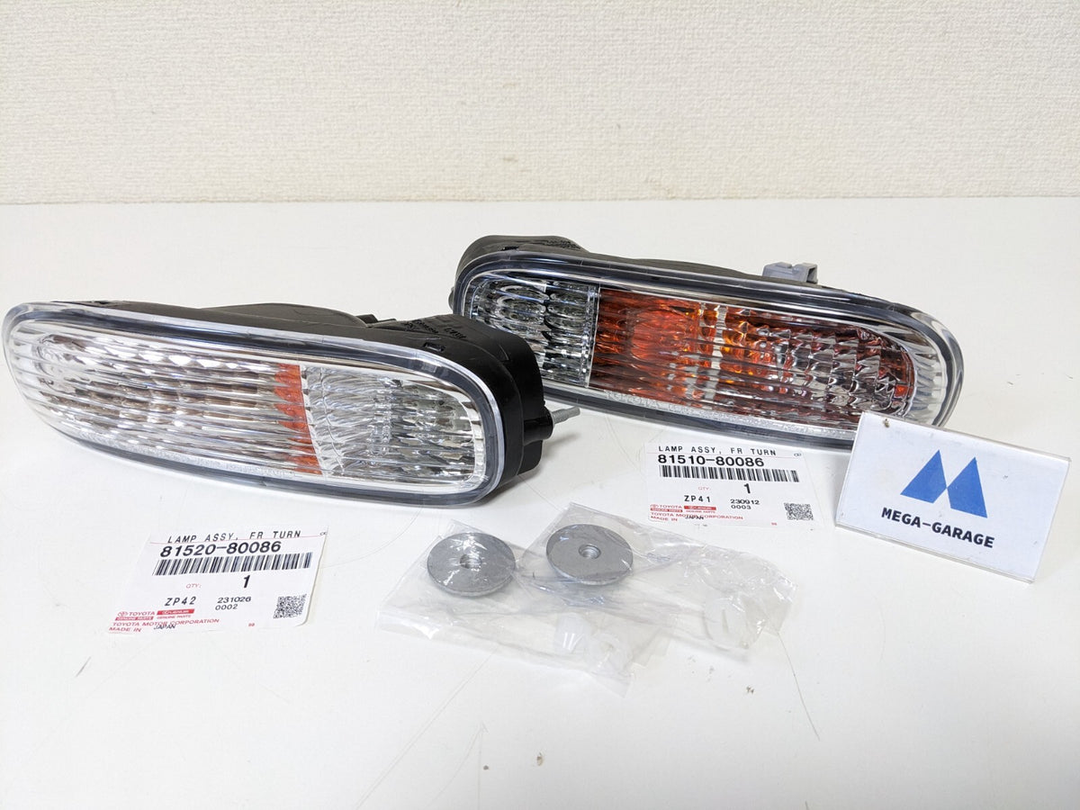 TOYOTA SUPRA JZA80 MK4 96-02 Genuine Front Turn Signal Lamp Light RH LH Set OEM