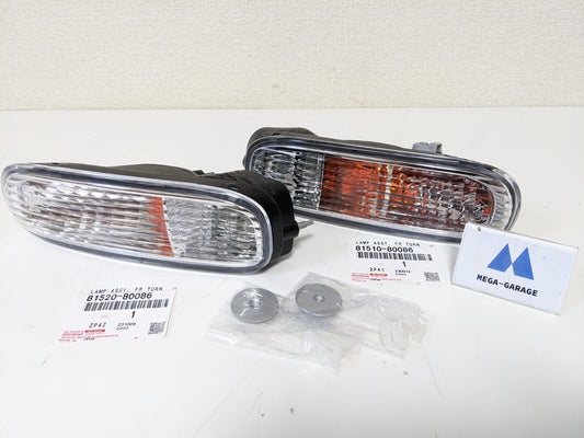 TOYOTA SUPRA JZA80 MK4 96-02 Genuine Front Turn Signal Lamp Light RH LH Set OEM