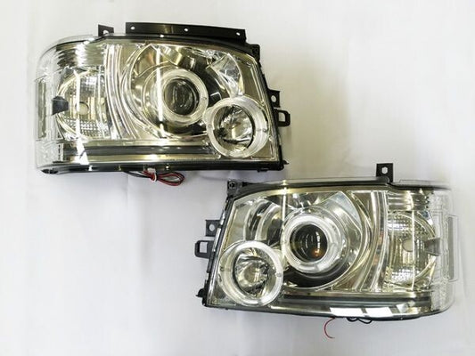 For Toyota 200 Series Hiace LED Daylight Headlight Chrome