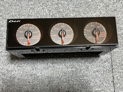 Defi STS26B Din Gauge Water Temp,Oil Temp,Oil Pressure,Pressure Gauge Set Black