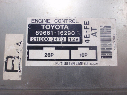 Toyota Corsa EL51 Tercel 4E-FE Engine Computer ECU 89661-16290 Genuine OEM JDM