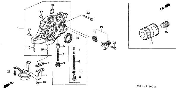 15100-PLE-005 OEM Genuine Honda D-SERIES D16V1 CIVIC FRV Stream EP2 Oil Pump
