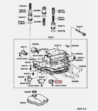 Toyota OEM Transmission 3way Solenoid No.2 for Lexus 35230-21010