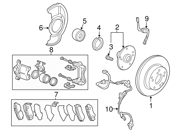 44300-T2A-A51 HONDA GENUINE Wheel Bearing