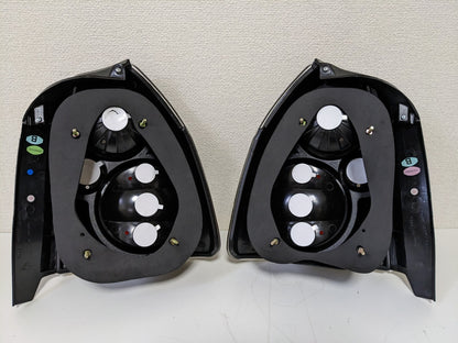 For Honda EK Civic 3 Door Hatchback Euro Tail Light Lamps Black