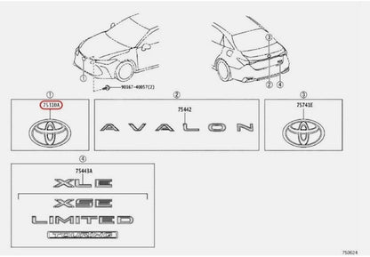 Toyota OEM Pre-Collision Grill Emblem for Prius Genuine 53141-33130