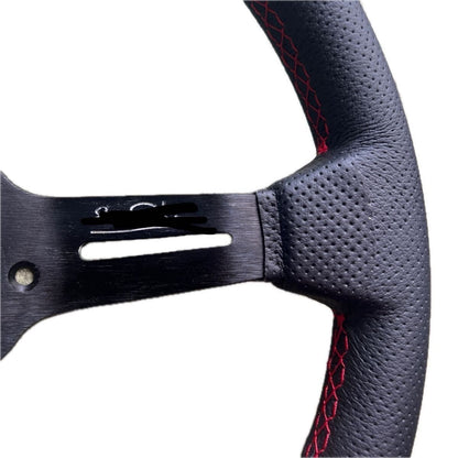 NARDI 33cm Black Leather Steering Wheel