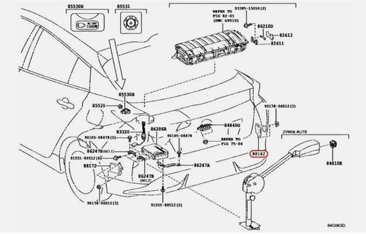 TOYOTA OEM Blind Spot Monitor Sensor for PRIUS Genuine 88162-0W270