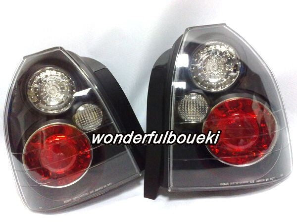 For Honda EK Civic 3 Door Hatchback Euro Tail Light Lamps Black
